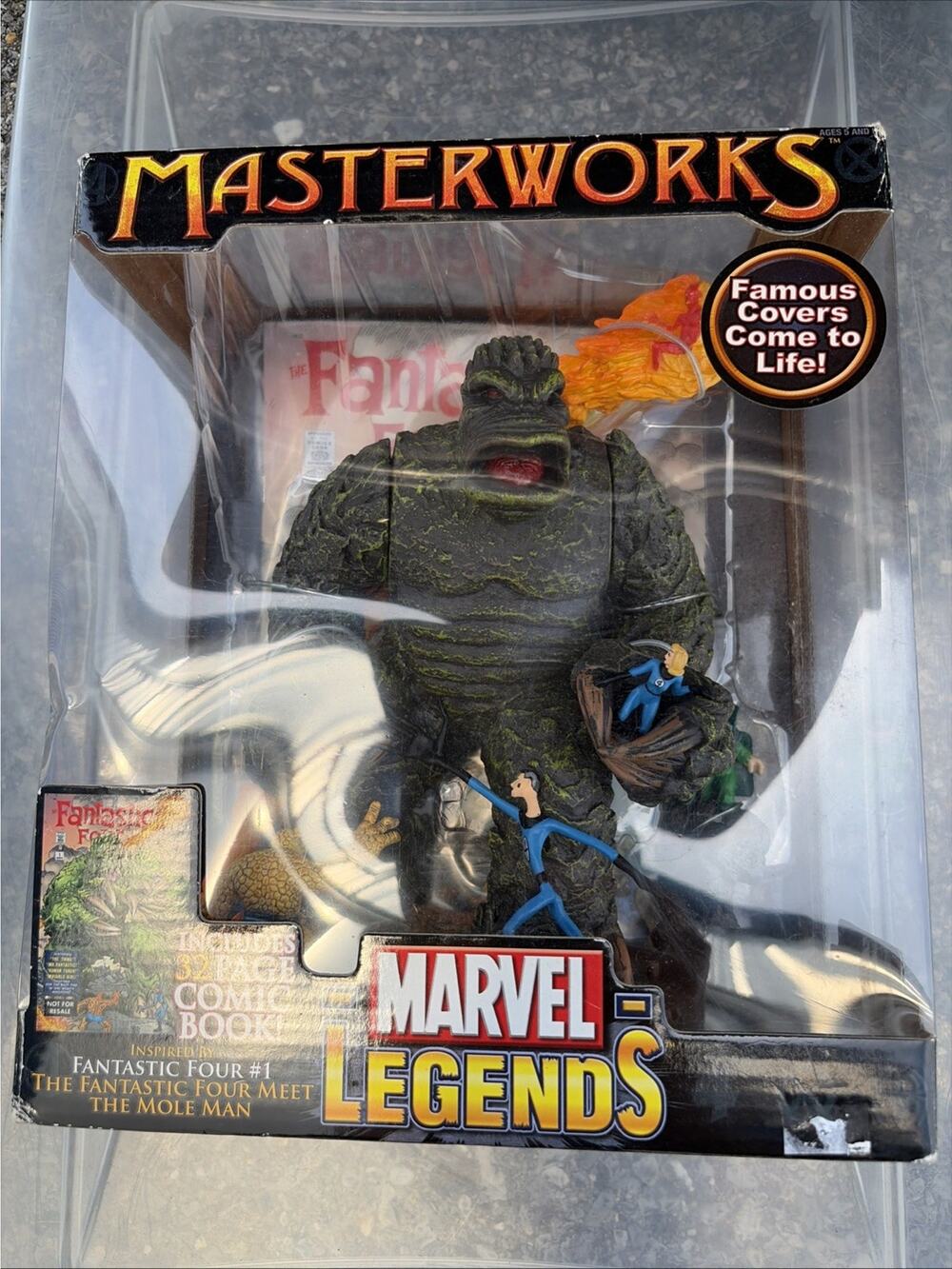 Fantastic Four Meet Mole Man #1 Cover In 3-D! ToyBiz Marvel Masterworks NEW